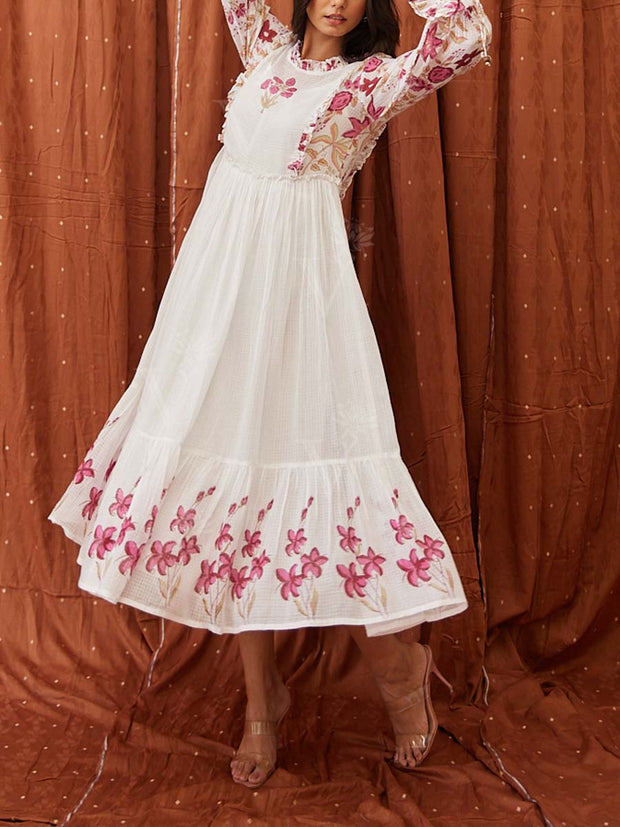 Off White Cotton Gown