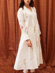 Off White Cotton Kurta Set