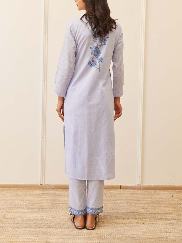 Blue Cotton Kurta Set