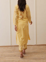 Yellow Cotton Kurta Set