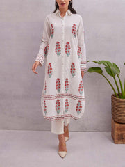 Off White Cotton Kurta Set