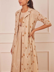 Beige Cotton Kurta Set