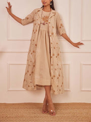 Beige Cotton Kurta Set
