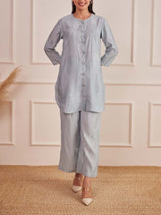 Grey Cotton Kurta Set