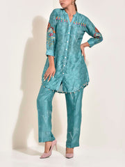 Pine Vasansi Silk Co-ord Set