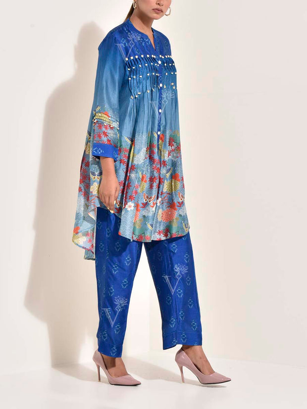 Blue Vasansi Silk Co-ord set