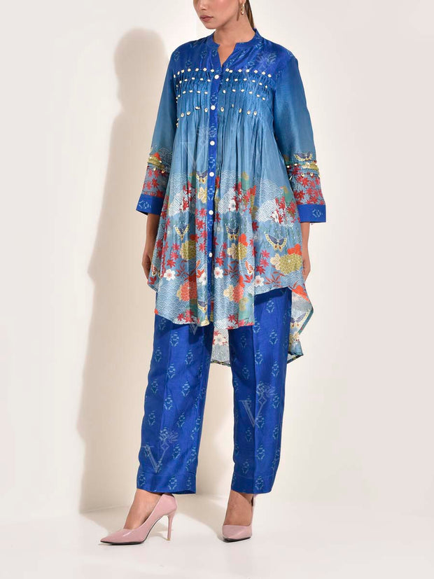 Blue Vasansi Silk Co-ord set