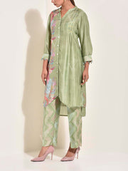 Sage Green Vasansi Silk Co-ord Set