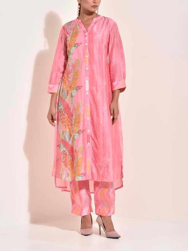 Pink ,  Vasansi Silk , Co-ord Set , Monsoon24