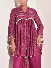 Magenta Vasansi Silk Bandhani Co-ord Set