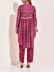 Magenta Vasansi Silk Bandhani Co-ord Set