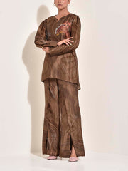 Brown Vasansi Silk Co-ord Set