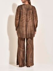 Brown Vasansi Silk Co-ord Set