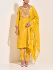 DD00, dropship, _label_Ready to Ship, Yellow , Silk ,  Embroidered ,  Suit Set , Suit