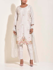 DD00, dropship, _label_Ready to Ship, Light grey , white , off-white , Silk ,  Embroidered ,  Suit Set , Suit