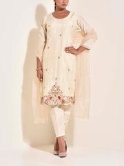 DD00, dropship, _label_Ready to Ship, white , off-white , Silk ,  Embroidered ,  Suit Set , Suit