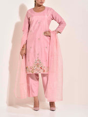 DD00, dropship, _label_Ready to Ship, Pink, Silk ,  Embroidered ,  Suit Set , Suit