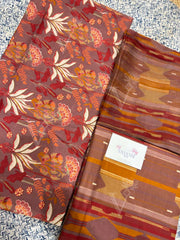 Maroon 100% Cotton Dress Material