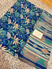 Blue 100% Cotton Dress Material