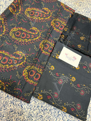 Grey 100% Cotton Dress Material