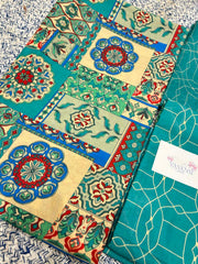 Sea Green 100% Cotton Dress Material