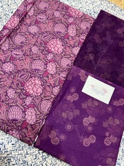 Purple 100% Cotton Dress Material