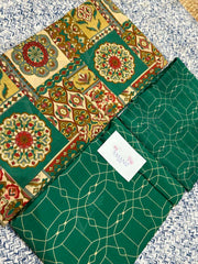 Green 100% Cotton Dress Material