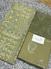 Light Green 100% Cotton Dress Material