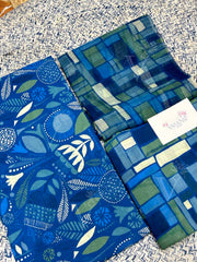 Blue 100% Cotton Dress Material