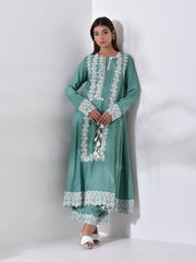 Jade Green Anarkali Kurta Pant Set