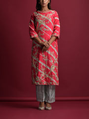 Red Silk Suit Set