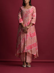 Pink Silk Suit Set