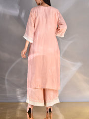 Baby Pink Silk Zardozi Suit Set