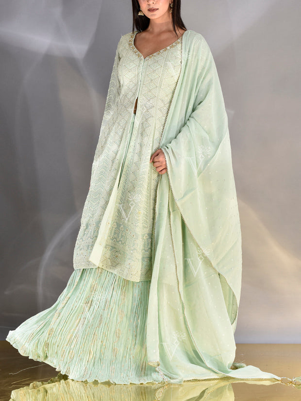 Mint Green Georgette Garara Set