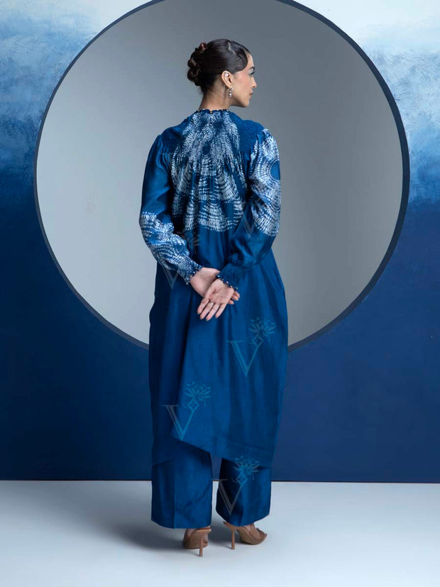 Indigo Blue Printed Kurta and Pant Set