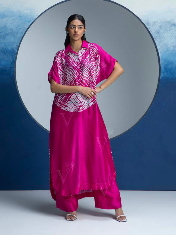 Pink Printed Kurta and Pant Set