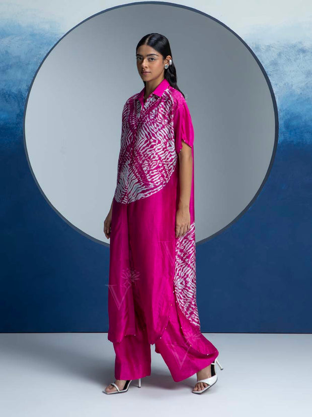 Pink Printed Kurta and Pant Set