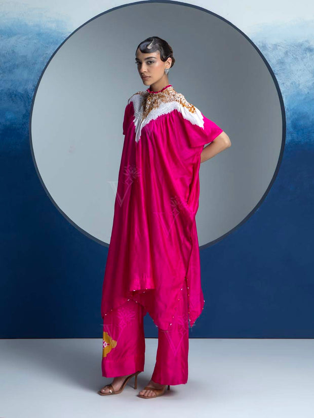 Pink Printed Kurta and Pant Set
