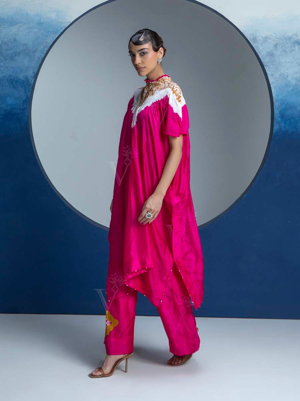 Pink Printed Kurta and Pant Set