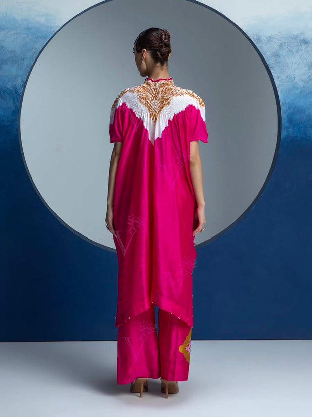 Pink Printed Kurta and Pant Set