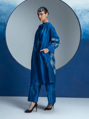 Midnight Blue Printed Kurta and Pant Set