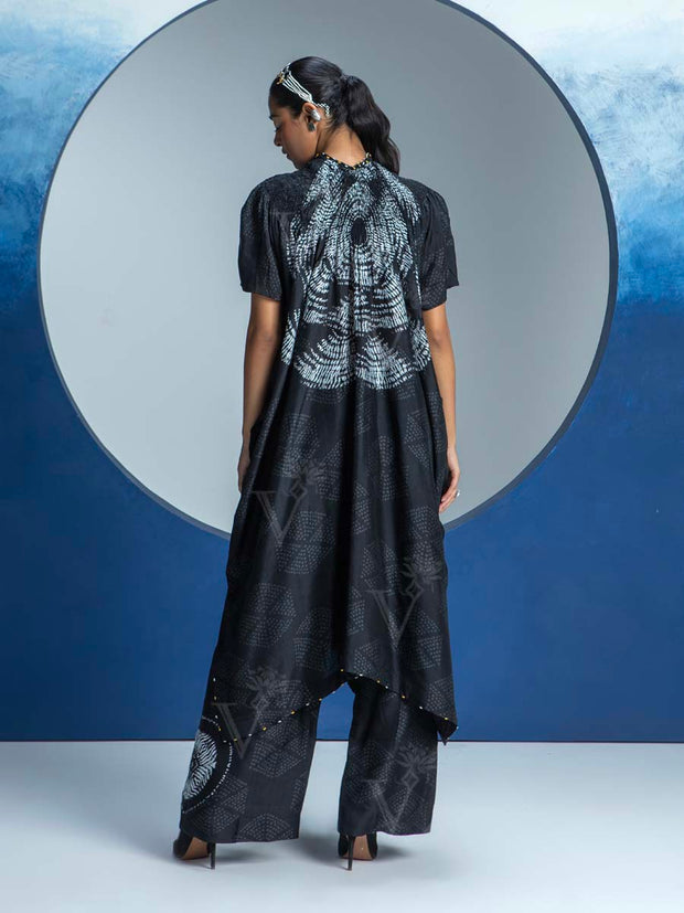 Black Printed Kurta and Pant Set