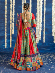 Multi Color Vasansi Silk Embroided Lehenga Set