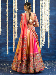 Multi Color Vasansi Silk Embroided Lehenga Set
