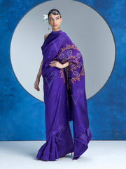 Violet Vasansi Silk Bandhani Saree