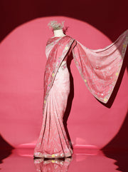 Onion Pink Vasansi Silk Bandhani Saree