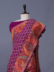 Violet Georgette Zari Saree