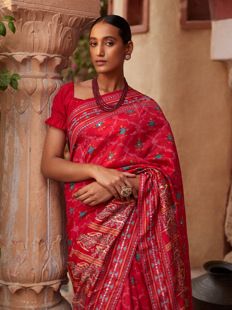 Buy Pink Vasansi Silk Printed Saree Online – Vasansi Jaipur