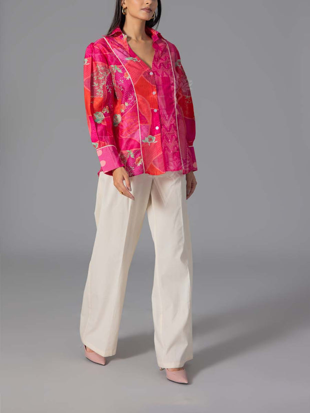 Pink Vasansi Silk Printed Top