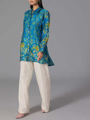 Blue Vasansi Silk Printed Top